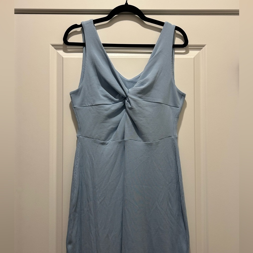 NWOT & Other Stories Ribbed Twist-Front Midi Dress Sz Large - Picture 5 of 10